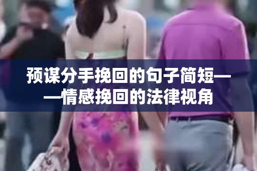 预谋分手挽回的句子简短——情感挽回的法律视角