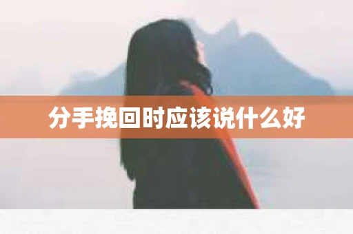 分手挽回时应该说什么好