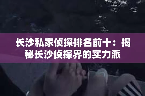 长沙私家侦探排名前十：揭秘长沙侦探界的实力派