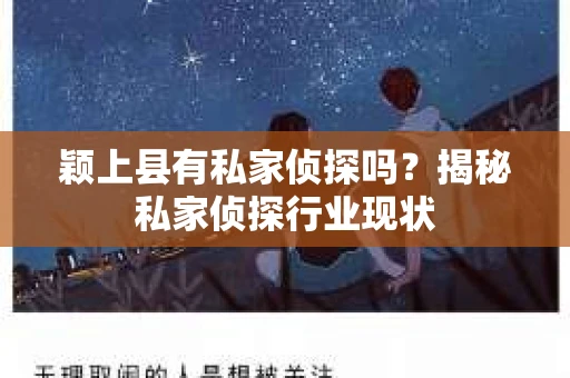 颖上县有私家侦探吗？揭秘私家侦探行业现状