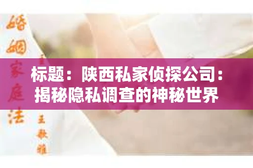 标题：陕西私家侦探公司：揭秘隐私调查的神秘世界