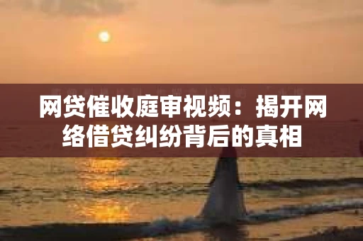 网贷催收庭审视频：揭开网络借贷纠纷背后的真相