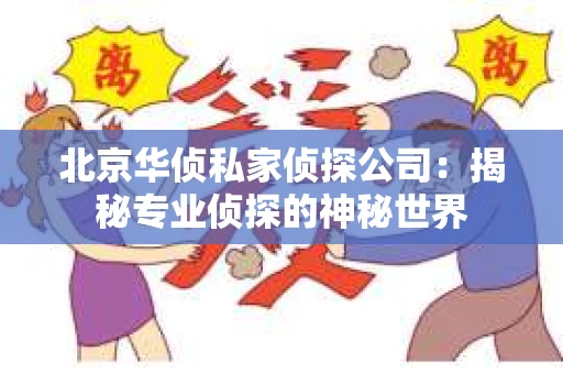 北京华侦私家侦探公司：揭秘专业侦探的神秘世界