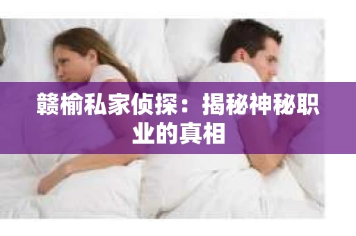 赣榆私家侦探：揭秘神秘职业的真相