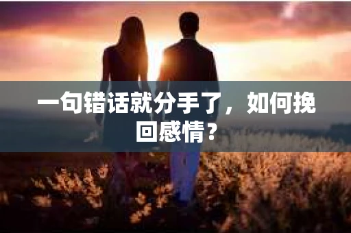 一句错话就分手了,如何挽回感情? 一句错话就分手了,如何挽回感情?