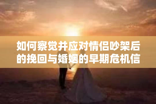 如何察觉并应对情侣吵架后的挽回与婚姻的早期危机信号？