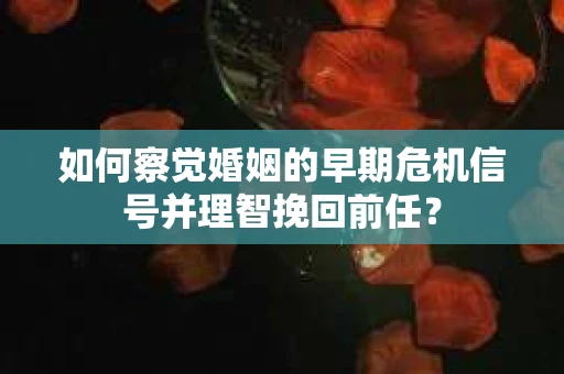 如何察觉婚姻的早期危机信号并理智挽回前任？