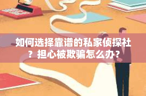 如何选择靠谱的私家侦探社？担心被欺骗怎么办？